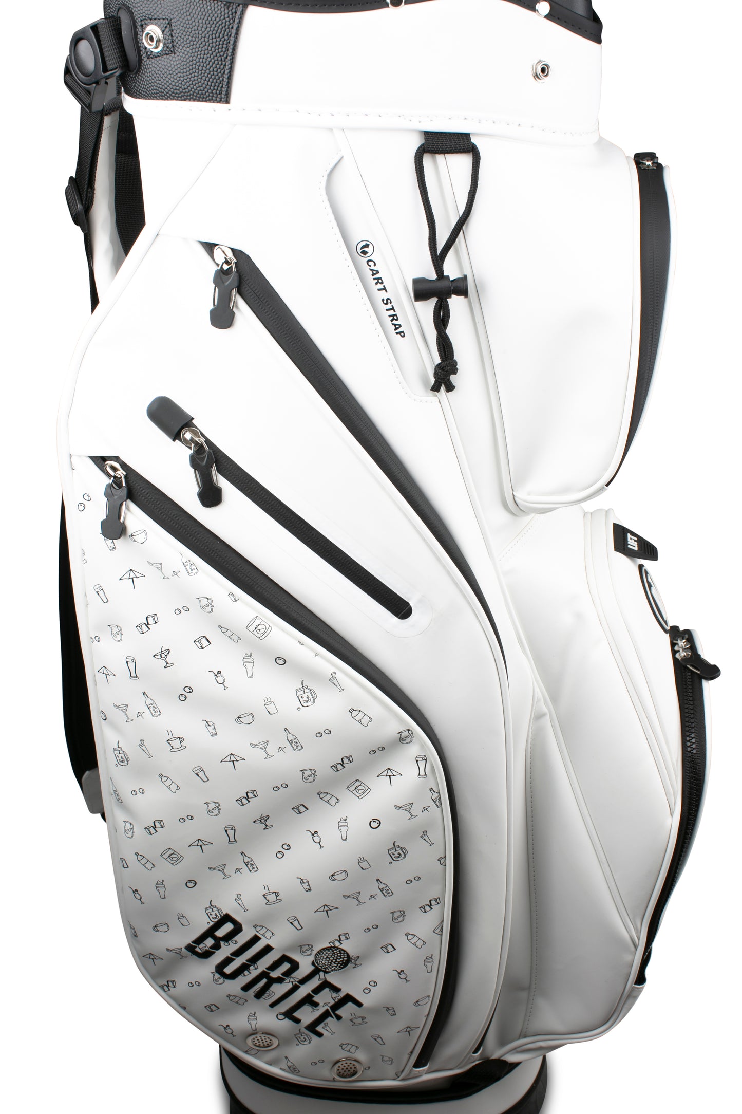 Cart Golfbag Tour inspiered White - Black Drink