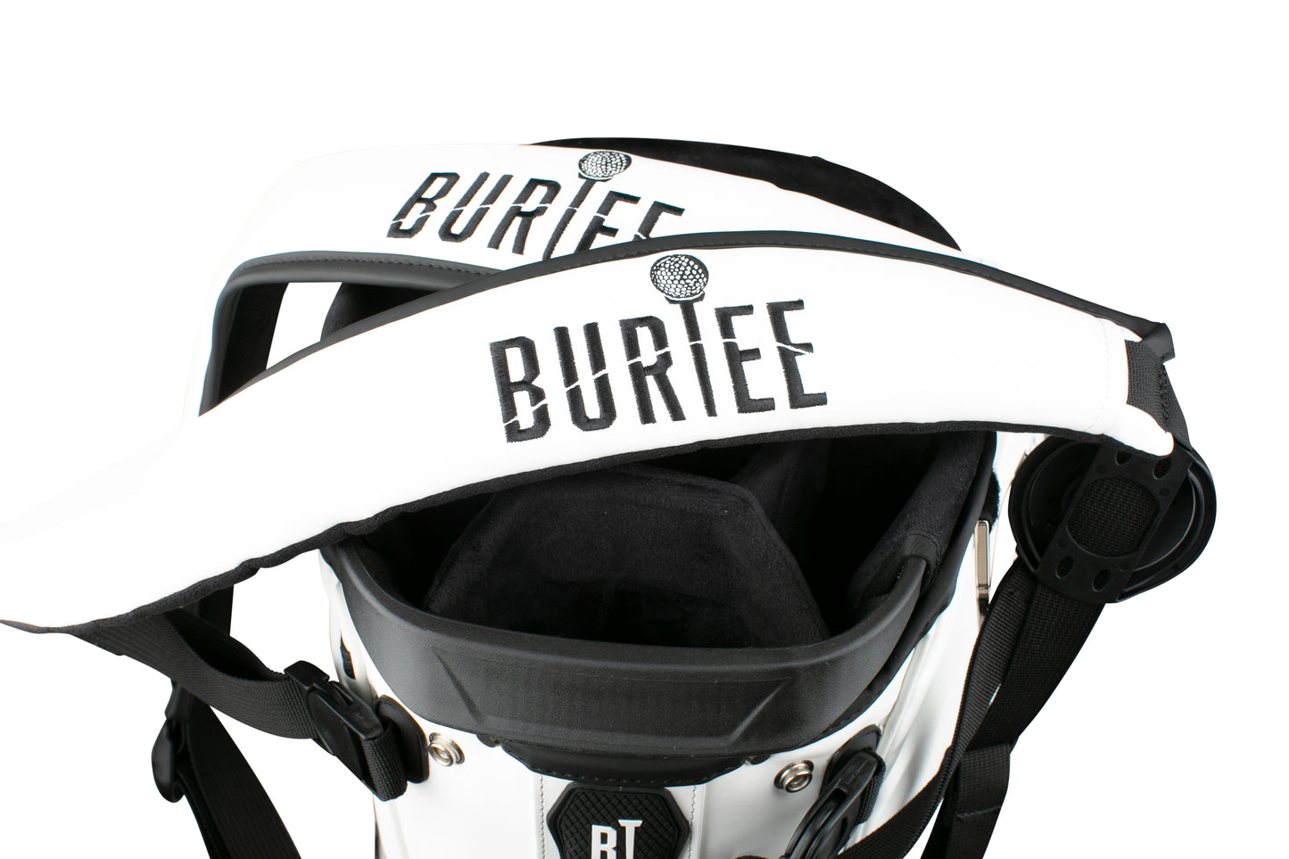 Carry Golfbag Tour inspired White - Black Drink - Green Strip