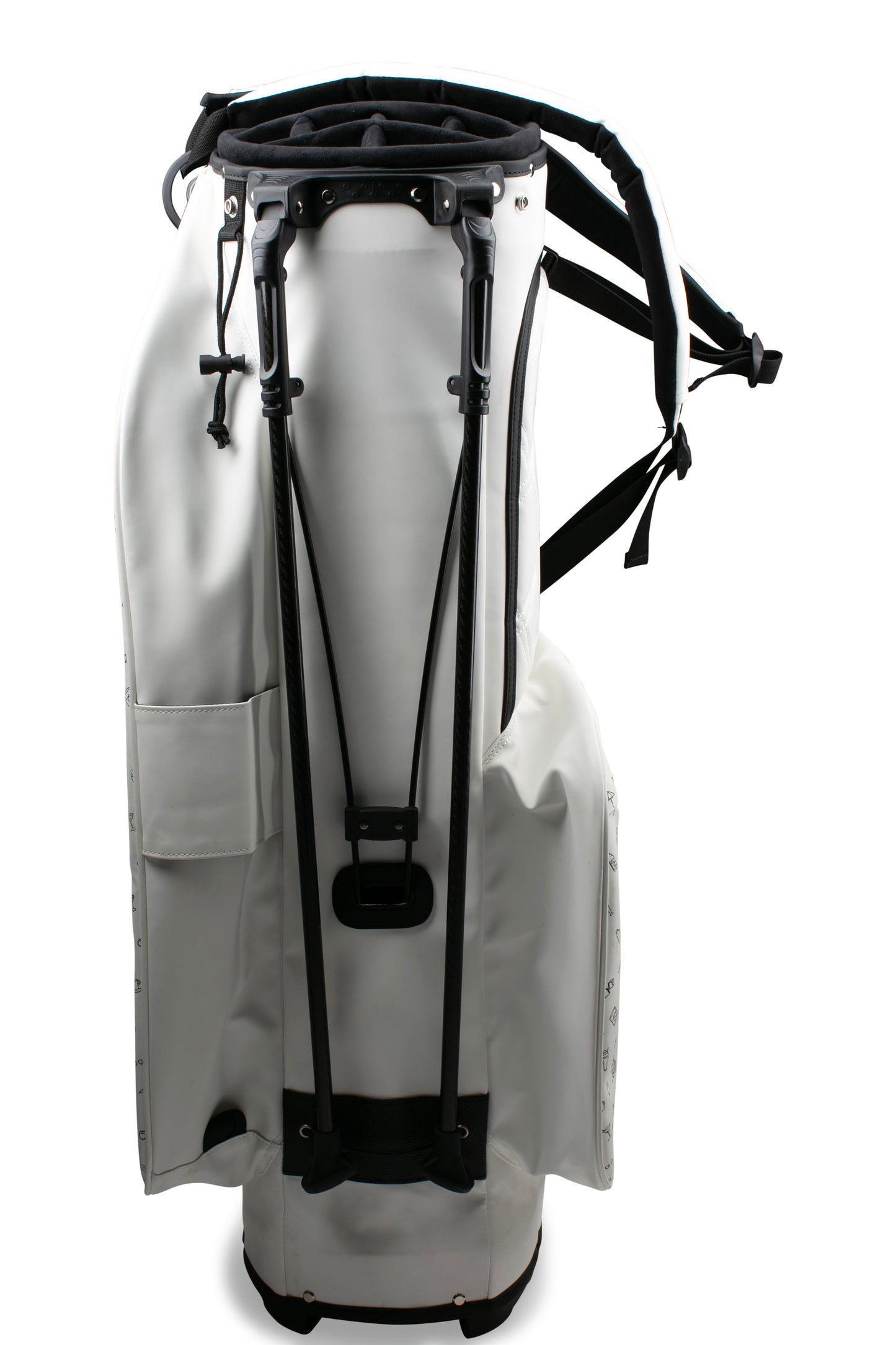 Carry Golfbag Tour inspired White - Black Drink - Green Strip