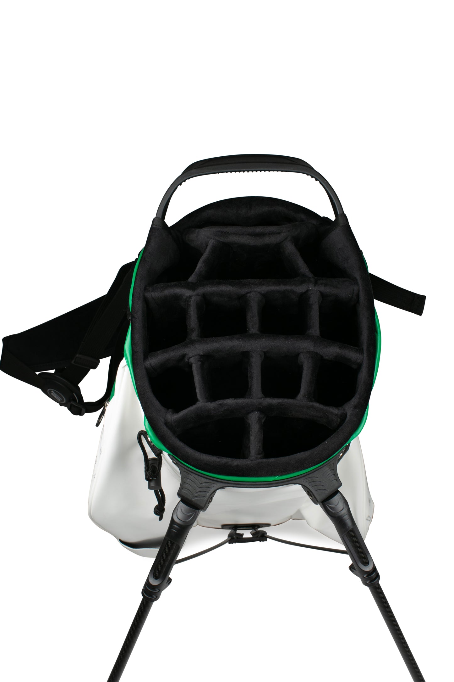 Carry Golfbag Tour inspired White - Black Drink - Green Strip