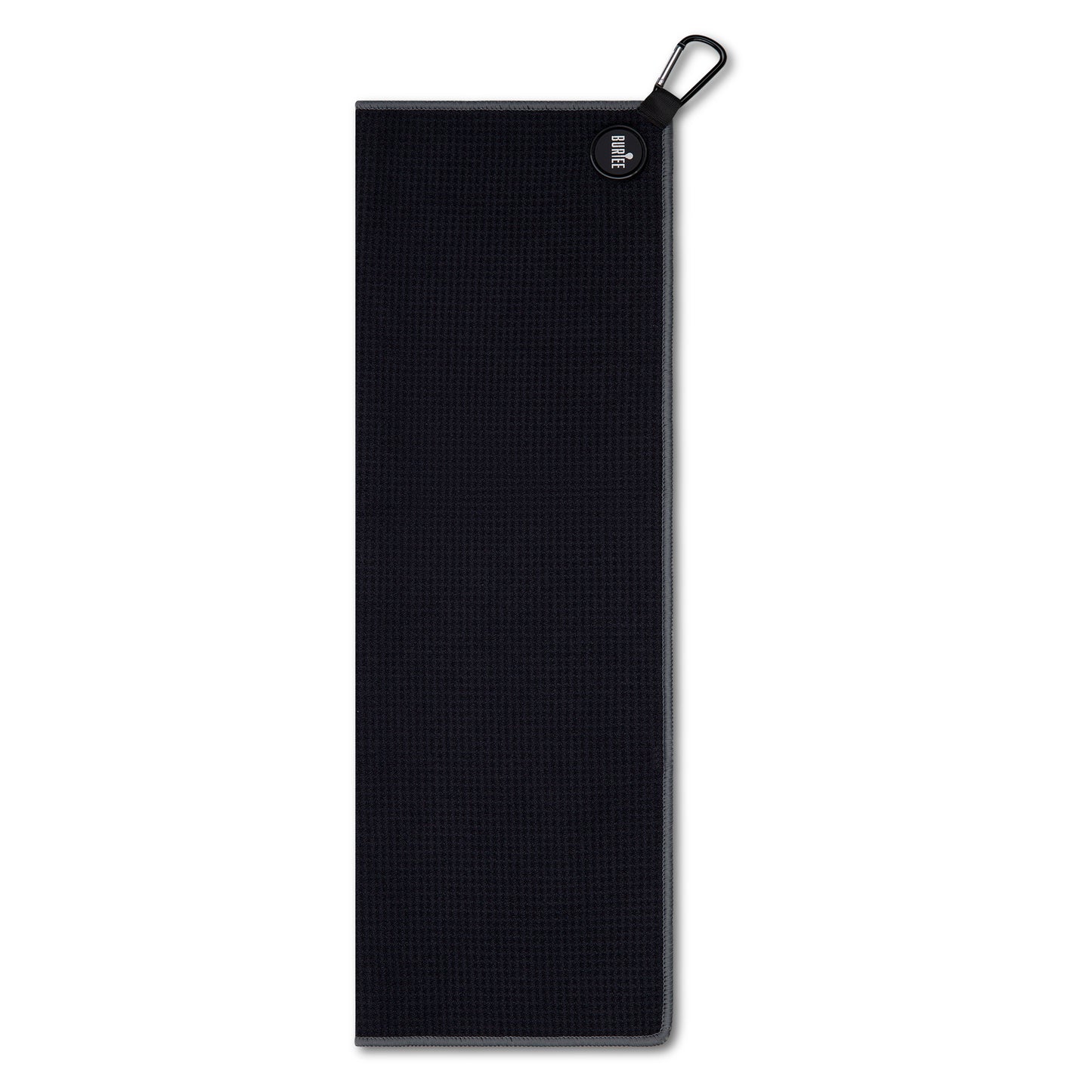 Golfhandtuch mit Magnet und Karabiner Schwarz