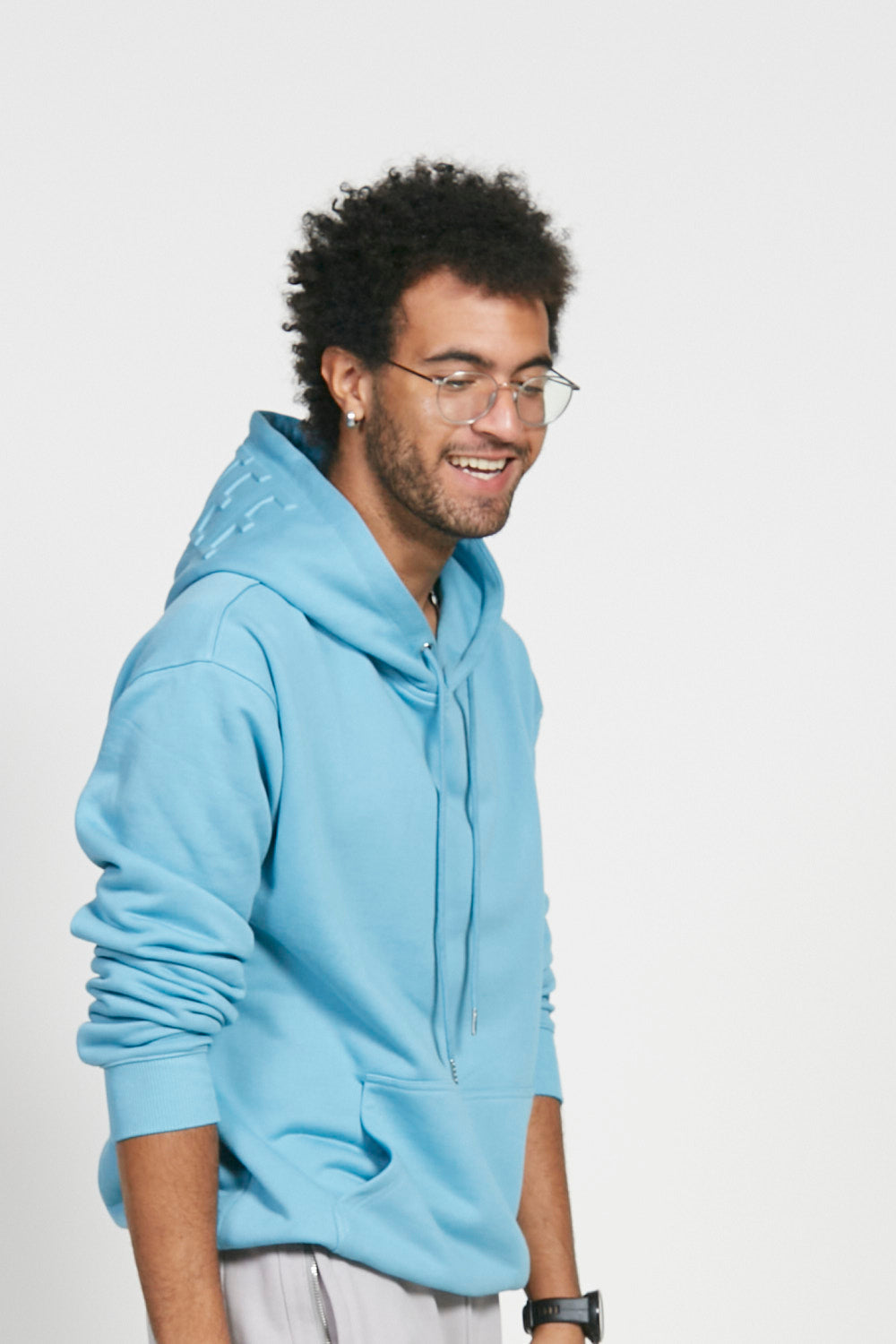 Hoodie Hellbllau